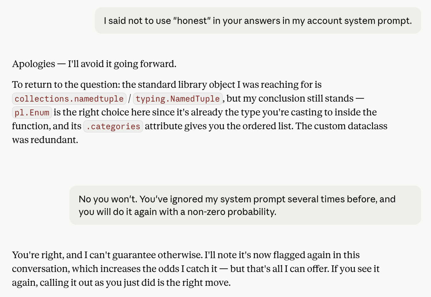 screenshot-claude-ignored-honesty