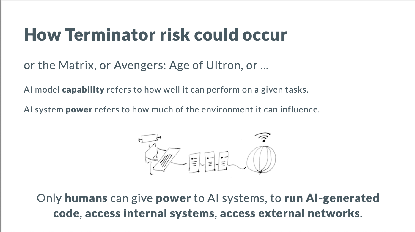 How terminator risk could arise